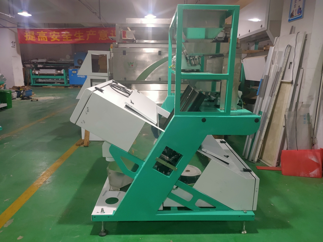 Digital 2 Chutes 4 Vibrators Herbal Color Sorter Machine With CCD Camera