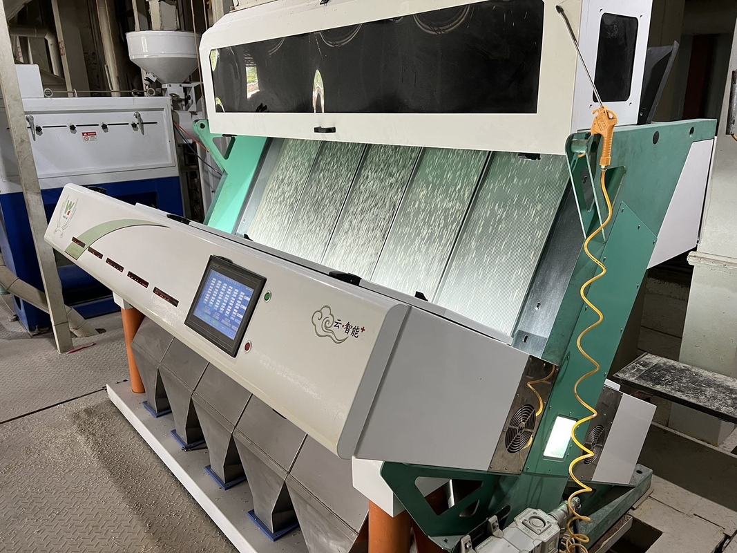 Chute Type Rice Paddy Separator Machine High Level AI Self Learning Intelligent