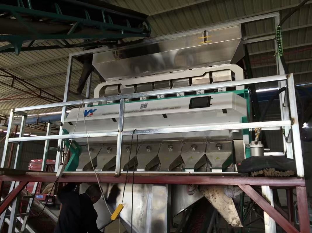 High Capacity Rice Color Sorter 0.3 - 0.9t/H 2 Years Sorting Accuracy 99.5 - 99.9%