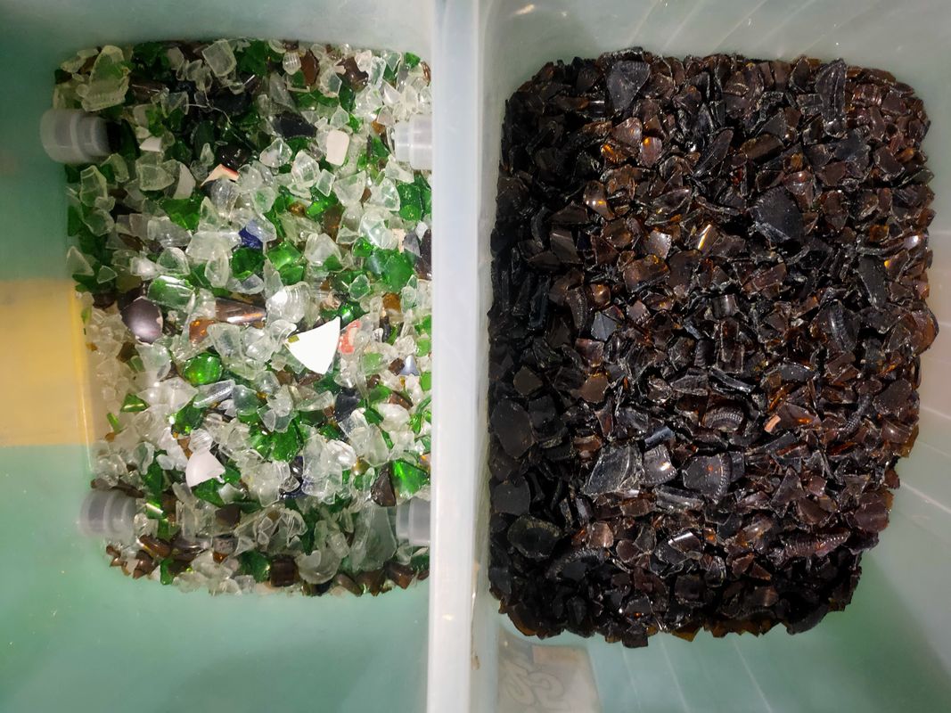 High Accuracy Copper Aluminium Color Separator Belt Type Green Brown Glass Color Sorter