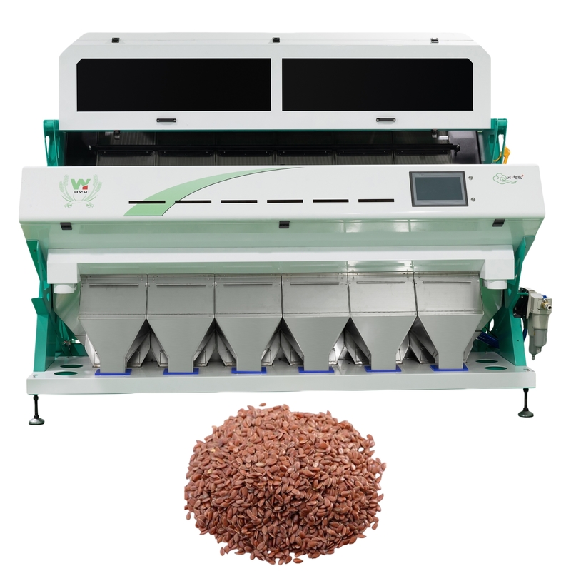 Intelligent CCD Camera Color Sorter 6 Chute Flax Seeds Color Sorting Machine