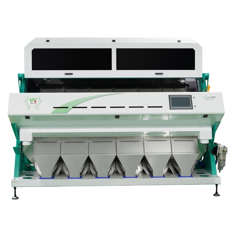 Intelligent 6 Chute Cashew Nut Color Sorting Machine with Toshiba CCD Sensor and RGB Camera