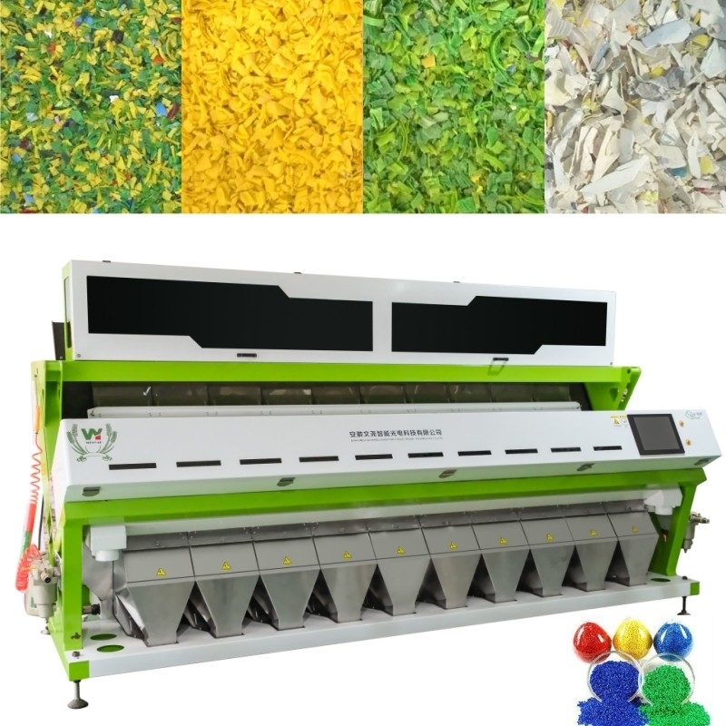 Wenyao 10 Chute High Technology AI Learning ABS PVC PET Plastic Color Sorting Machine