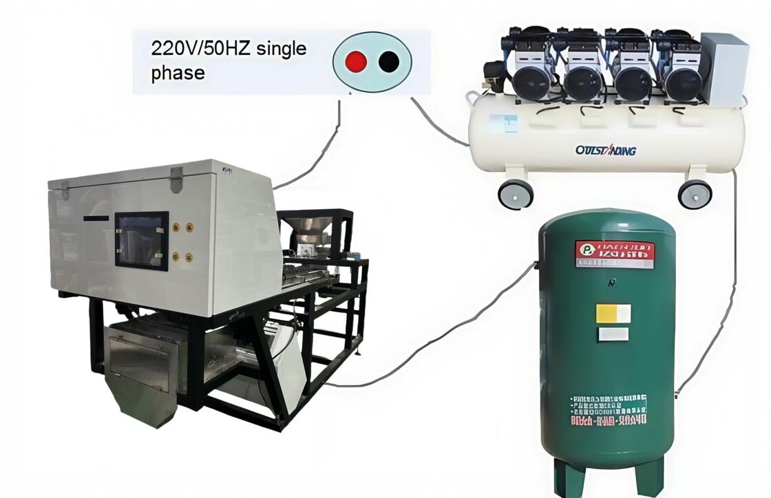 Wenyao High Sorting Accuracy Belt Type Metal Color Sorter with Wifi Remote Control and Stainless 304 Food Grade Hopper