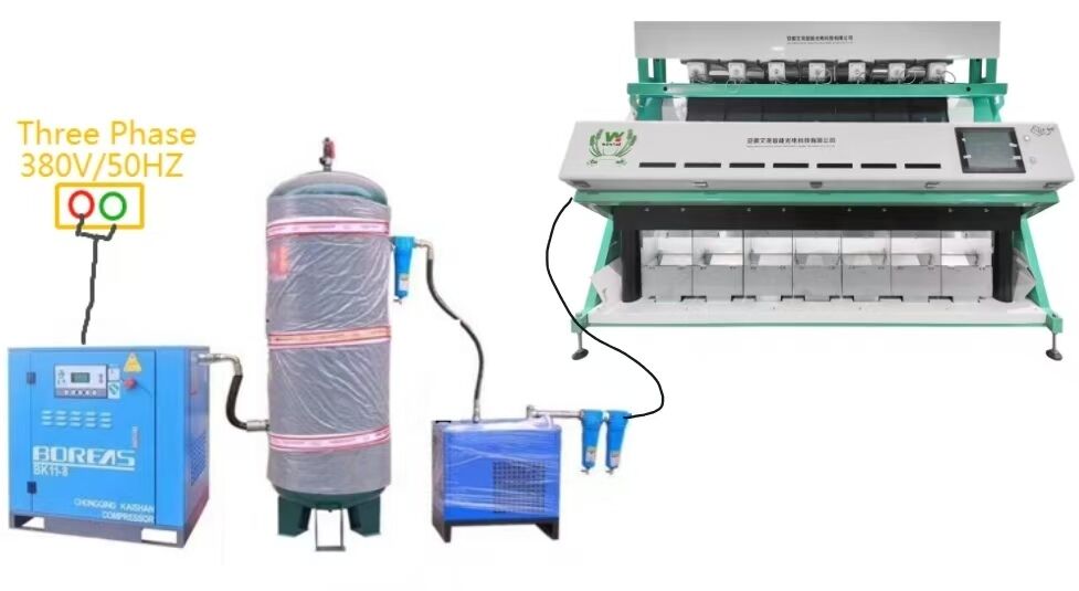 Wenyao 7 Chute Intelligent CCD Camera Color Sorter for Crop Grain Optical Sorting Maize Corn Color Sorter Machine for Grain Nut Rice