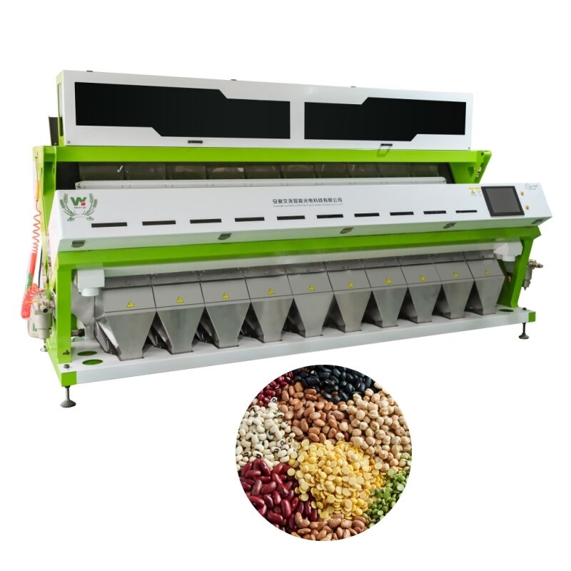 Wenyao 10 Chute 640 Channels Large Capacity Color Sorter Machine for Beans Mung Bean Kidney Bean Optical Sorter for Nut Sorting