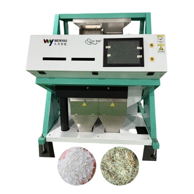 Wenyao High Sorting Accuracy Rice Color Sorter Machine Optical Sorting Machine for Grain Cleaning with Air Compressor Air Tank