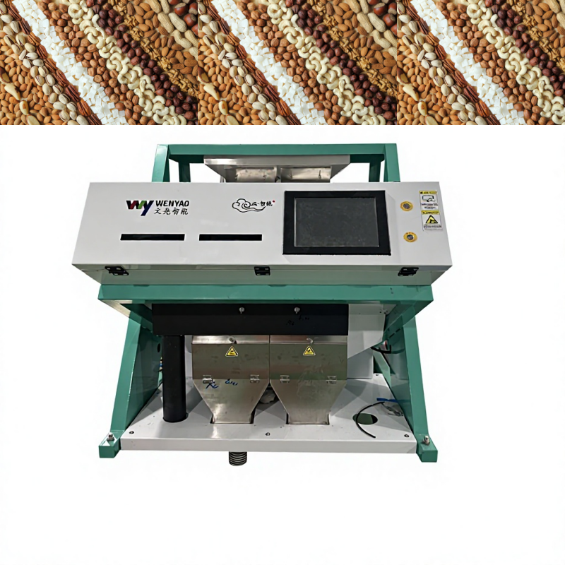 WENYAO CE Certified 3 Channels Intelligent Optical Colour Sorting Machine High Precision for All Kinds Dry Nuts Grading