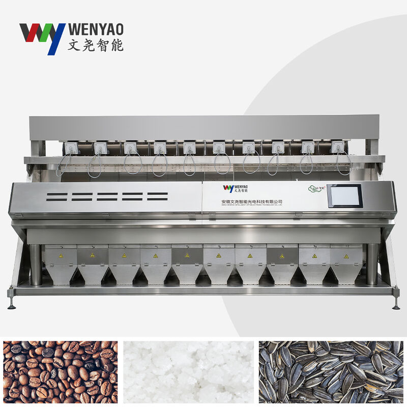 WENYAO 10 Chute High Capacity Rice Grain Cleaning & Grading Machine with Japan for CCD Sensor 0.999 Accuracy 2-Year Warranty