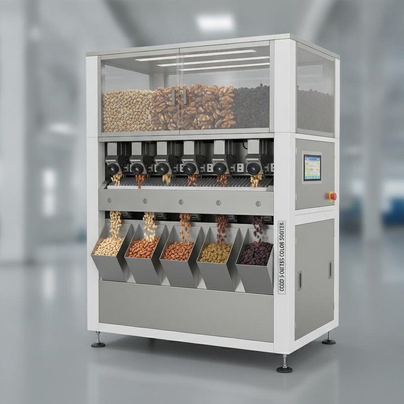 5 Chutes Nuts Color Sorter with Japan Toshiba CCD Sensor and ≥99.99% Accuracy for Peeled Peanut Almond Walnut Raisin