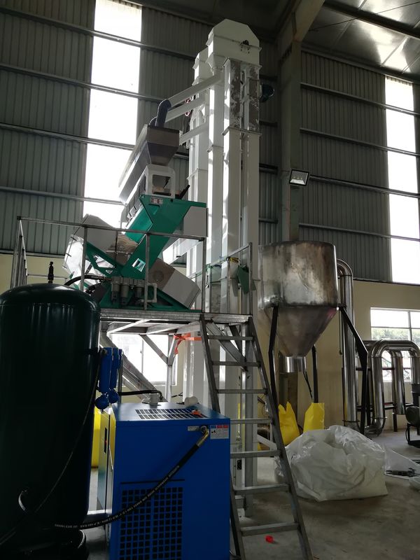 4 Chutes Plasitc Flake Color Sorter With Efficient Ejector plastic colour sorting machine
