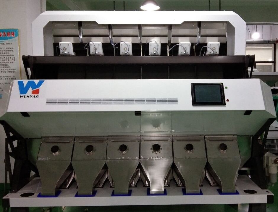 6 Chute Nuts Color Sorter LED Light  Self design high frequency ejectors