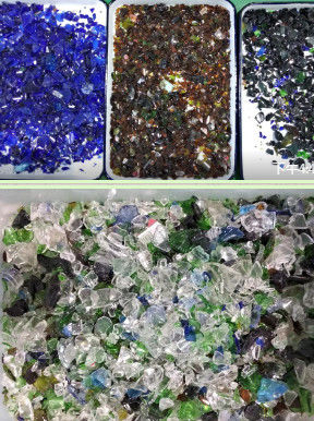 High Throughput Belt Color Sorter , Glass Sorting Machine LED variable light