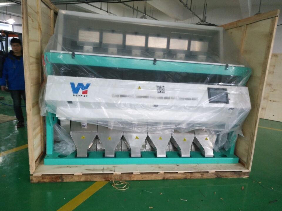Janpan Toshiba CCD Sensor Japonica Rice Color Sorter Machine With 22KW Screw Air Compressor
