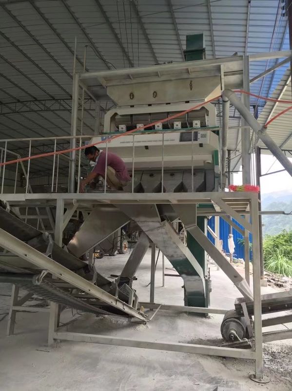 6-6SXZ-320 Multifunction Salt Color Sorter Machine For Dark Salt Sorting With Air Compressor And Air Tank