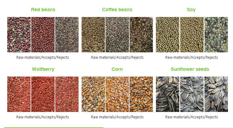 Multi Functional Grain Color Sorter , 220V 50HZ Wheat Processing Machine