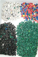 2 Chutes Plastic Color Sorting Machine CCD Chip LED Optical Technique