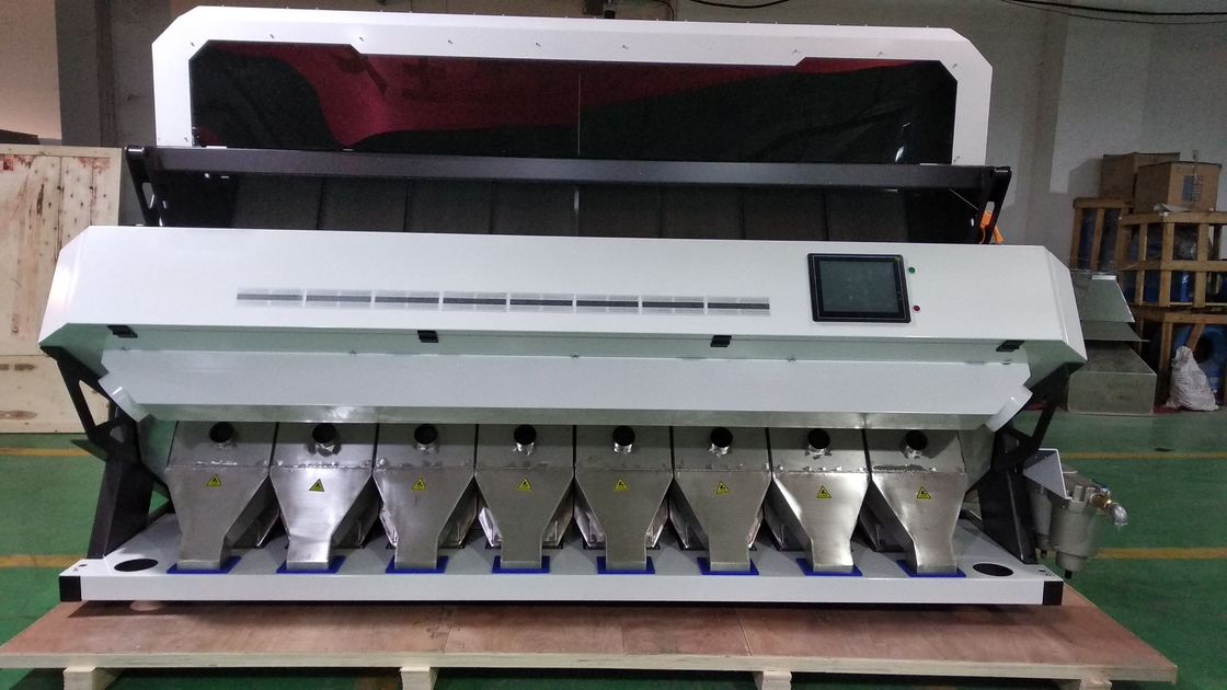 High Throughput 8 Chutes Wheat Color Sorter , CCD Wheat Sorting Machine