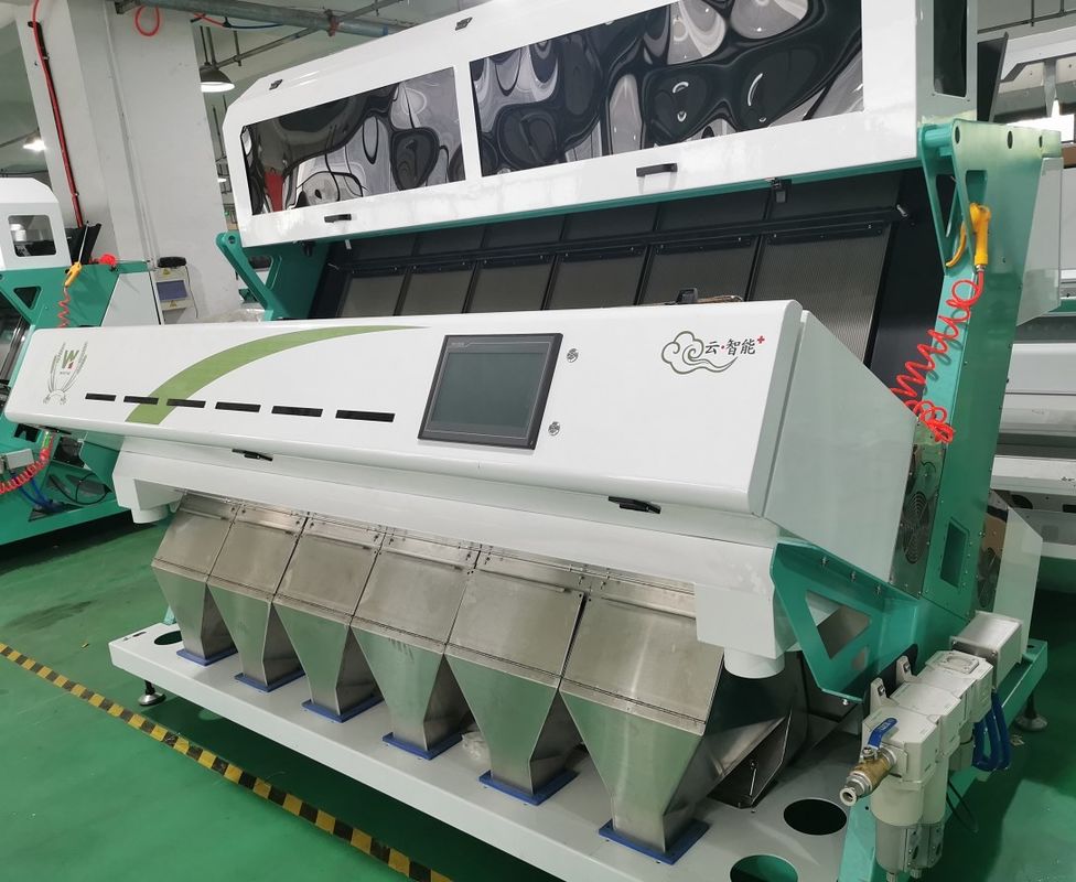 6 Chute Nuts Color Sorter LED Light  Self design high frequency ejectors