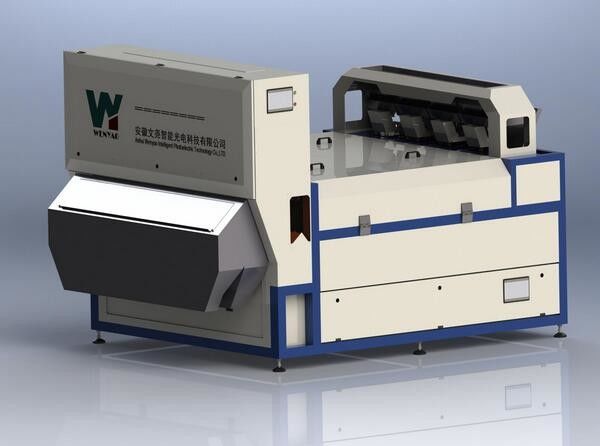 4 chutes High Capacity Belt Color Sorter , plastic grading machine CKD Japan Filter
