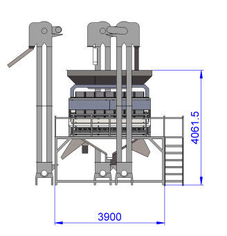 240V 50Hz MultiFunction Mung Bean Color Sorter Machine 7 Chutes
