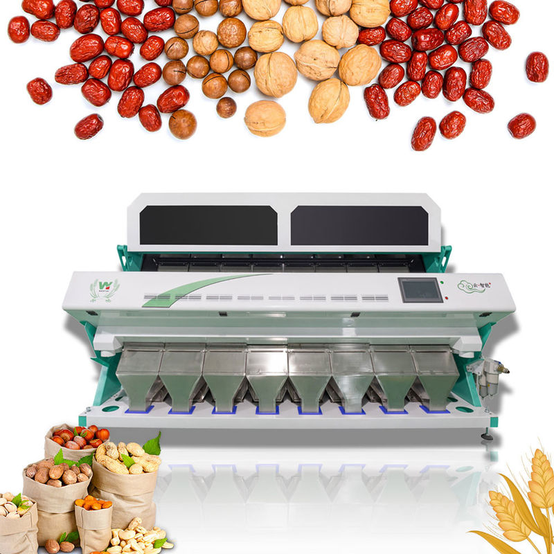 8/512pcs Chutes Toshiba Japan CCD 2-3t/h Throughput Multifunction Color Sorter Machine