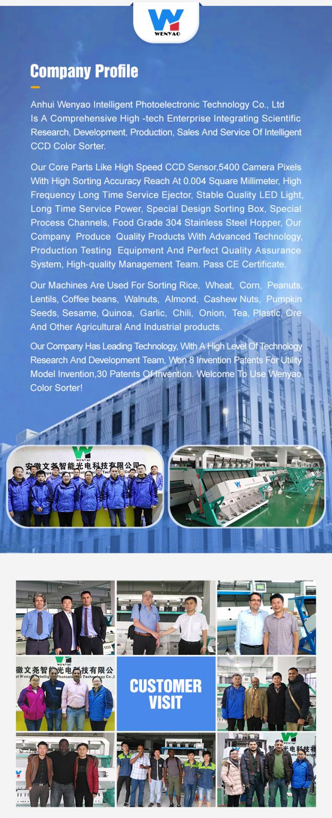 Wenyao Full Color Camera AI Intelligent OEM Grain Grading Machine CCD Grain Color Sorter