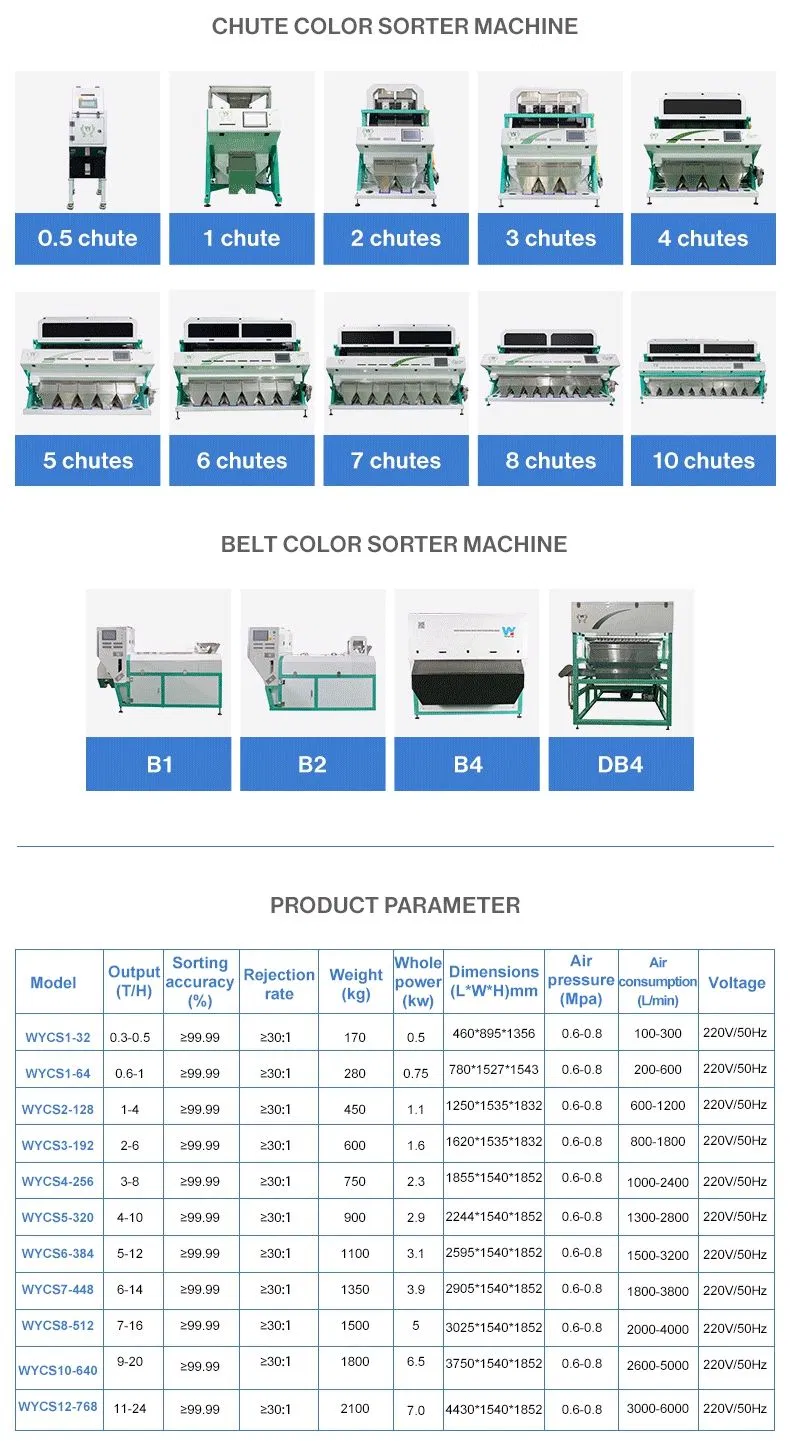 China Cost-Effective Food Processing Machinery Grian Color Sorter Rice Rye Niblet Color Sorting Machine with CE
