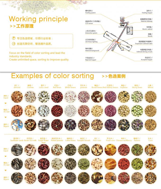 Wenyao 64 Channels Optical Beans Sorter CCD Lupins Color Sorter Mung Bean White Bean Color Sorting Machine 1