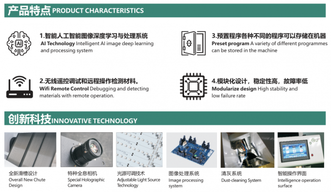 Wenyao 64 Channels Optical Beans Sorter CCD Lupins Color Sorter Mung Bean White Bean Color Sorting Machine 4