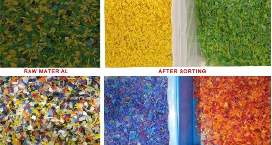 Automatic High Output CCD Camera Color Sorter Pet Particles Color Flakes Separator Machine For Plastic Waste Industry 4