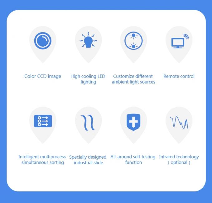 Industrial Tomato Cherry Color Sorter Machine 1000kg/h Stainless Steel 1